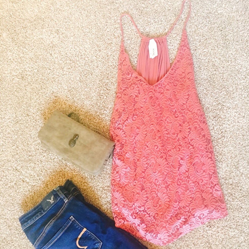 Spaghetti strap flower shirt